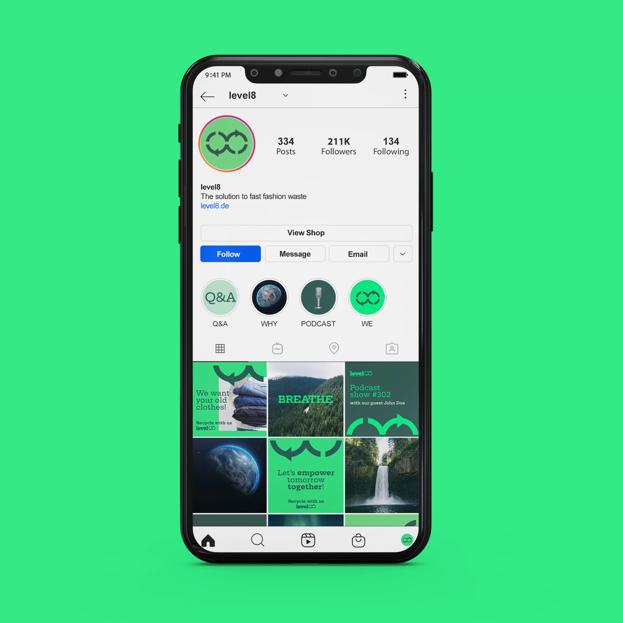 Social Media Design for level8